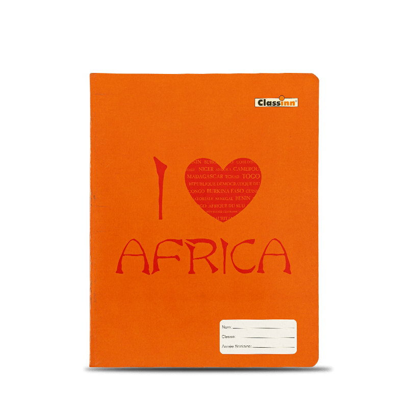Love Pattern Orange Exercise Book