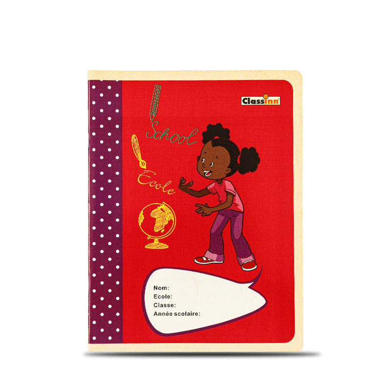 Cute Girl Red Exercise Book