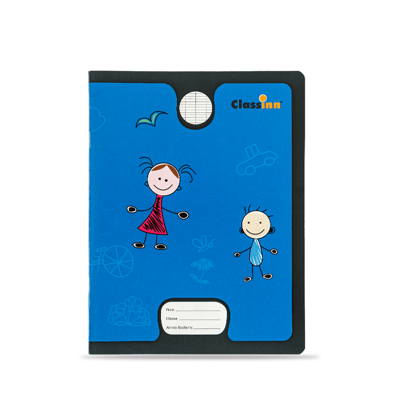Cute Girl Pattern Blue Exercise Book