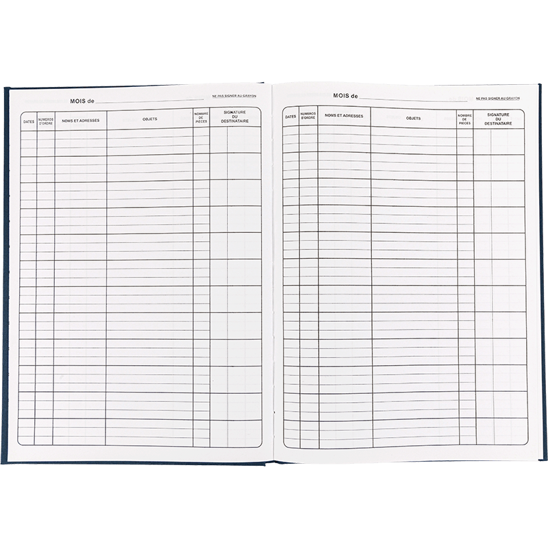 LIVRE DE TRANSMISSION Registre