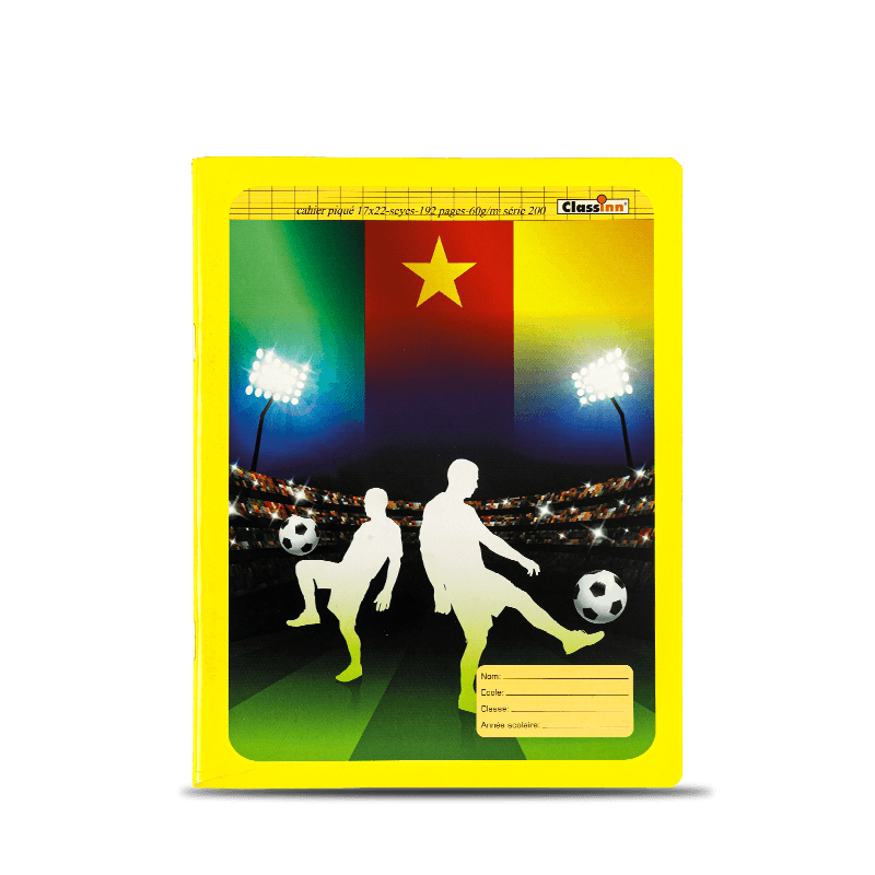 Yellow Exercise Book with Football Pattern