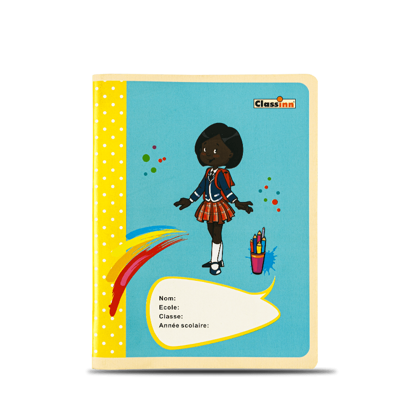Cute Girl Blue Green Exercise Book