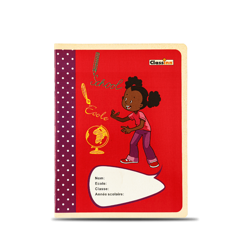 Cute Girl Red Exercise Book