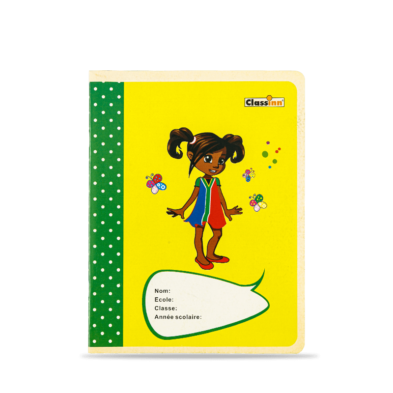 Cute Girl Cover Yellow Exercise Book