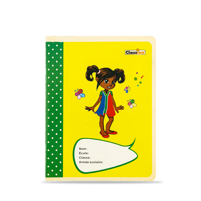 Cute Girl Cover Yellow Exercise Book